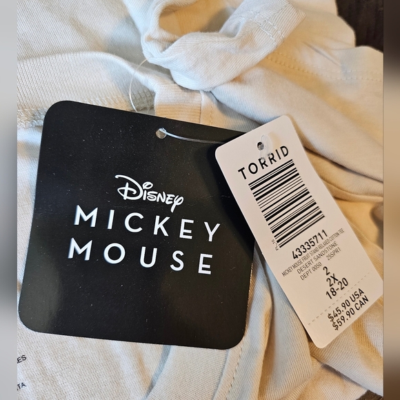 TORRID Women's Mickey Mouse Fruit Stand Tee in Desert Sandstone, 2X (18-20) - Picture 9 of 9